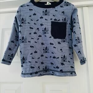Alana Organic Cotton Knights and Castle Pocket Sweatshirt Size 2T EUC